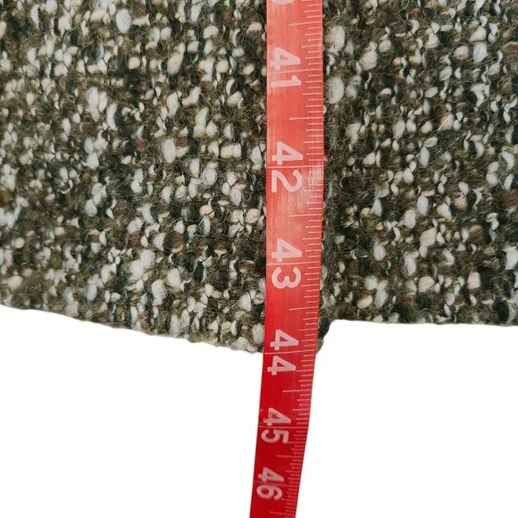 Piazza Sempione Olive Tweed Double Breasted‎ Coat IT 38 US 2 Wool Italy Luxury - Picture 11 of 13